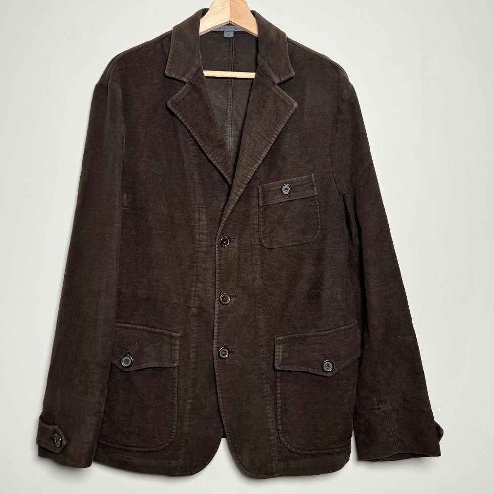 John Varvatos Chocolate Brown Velvet Sport Coat Sz 52